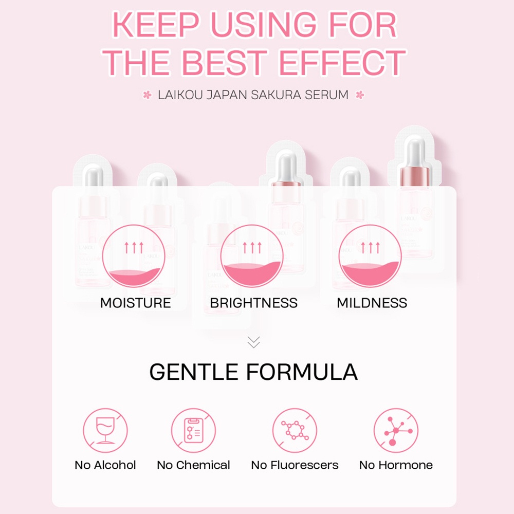 Serum LAIKOU Hoa Anh Đào Làm Trắng Chăm Sóc Da Mặt Và Làm Sáng Da