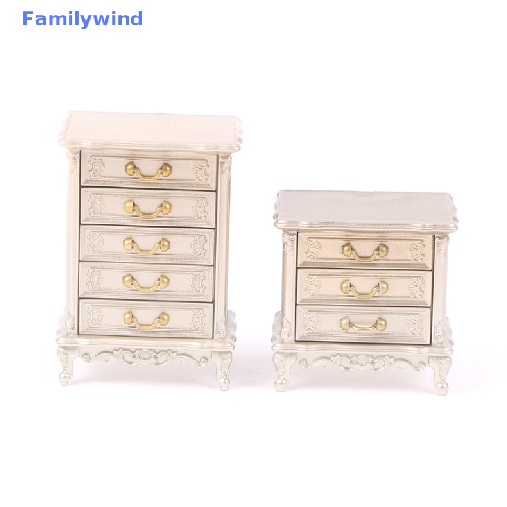 1 Tủ Ngăn Kéo Phòng Ngủ Cho Nhà Búp Bê Tỉ Lệ 1 / 12