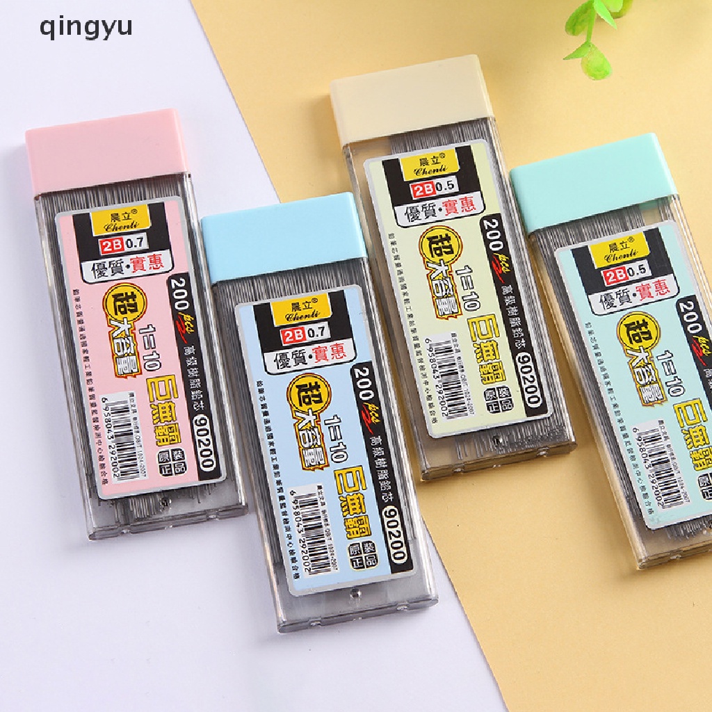 Set 200 Ruột Bút Chì Bấm 2B Ngòi 0.5 / 0.7mm Cho Vẽ Tranh Nghệ Thuật