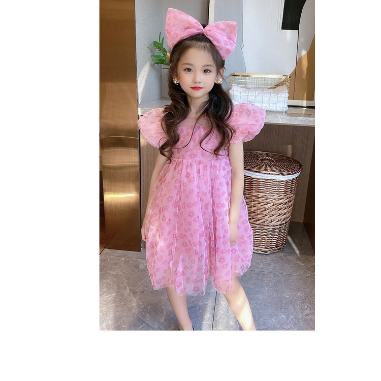 IQ Angel  Đầm Công Chúa organzarn Thắt Nơ Phong Cách Hàn Quốc Cho Bé Gái Phiên Bản Chaoxian