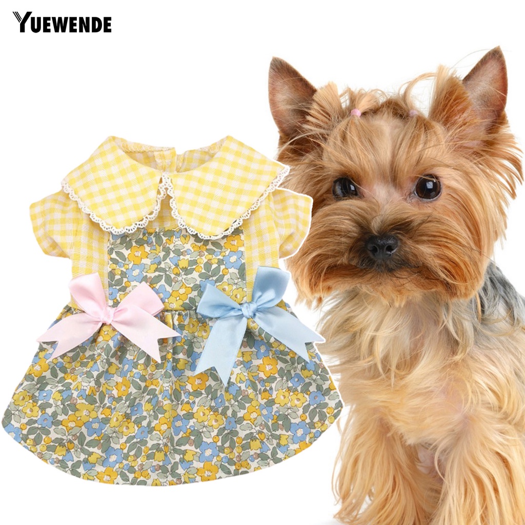 Yue.z Đầm Họa Tiết Kẻ Sọc Mềm Mại Dành Cho Thú Cưng