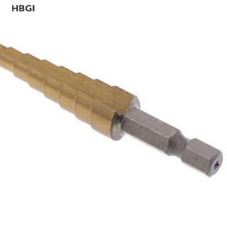 HBGI> 3-12mm Coated Stepped Drill Bits Hex Handle Drill Bit Metal Drilling Power Tool HOT