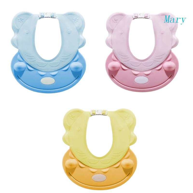 Mũ Chắn Nước Gội Đầu An Toàn Hình Hà Mã Dễ Thương Có Thể Điều Chỉnh Cho Bé