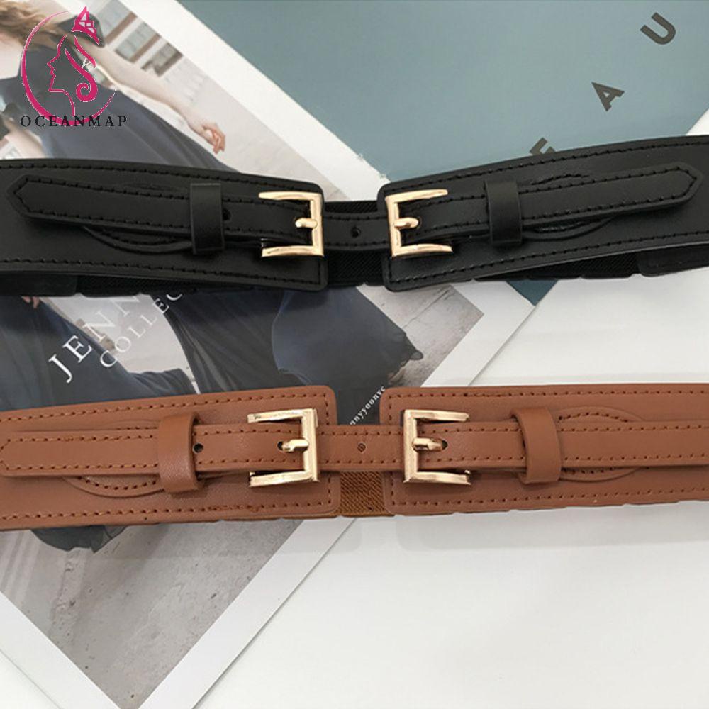 Thắt Lưng Da PU Co Giãn Nhiều Màu Sắc Có Khóa Kim Loại Tùy Chỉnh Thời Trang Cho Nữ