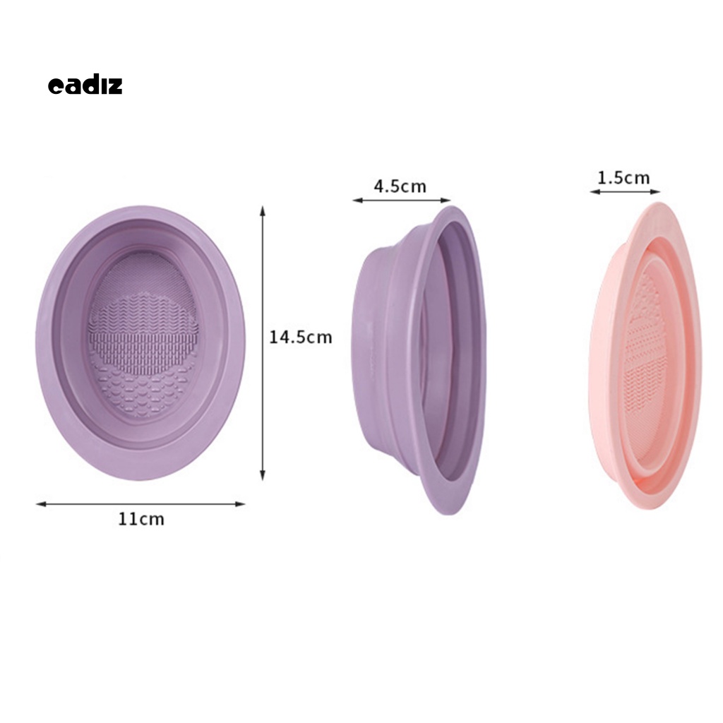 Bộ 3 Dụng Cụ Vệ Sinh Cọ Trang Điểm Bằng Silicon Mềm Độ Co Giãn Cao