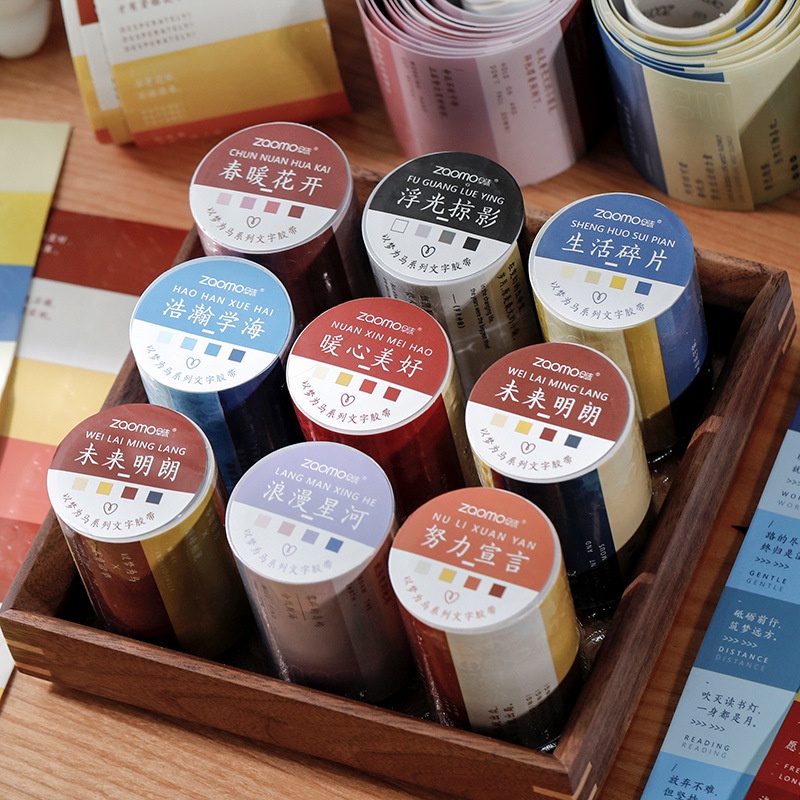 Cuộn Băng Keo Giấy Tráng Men Nhiều Màu Sắc Dùng Trang Trí Sổ Tay diy