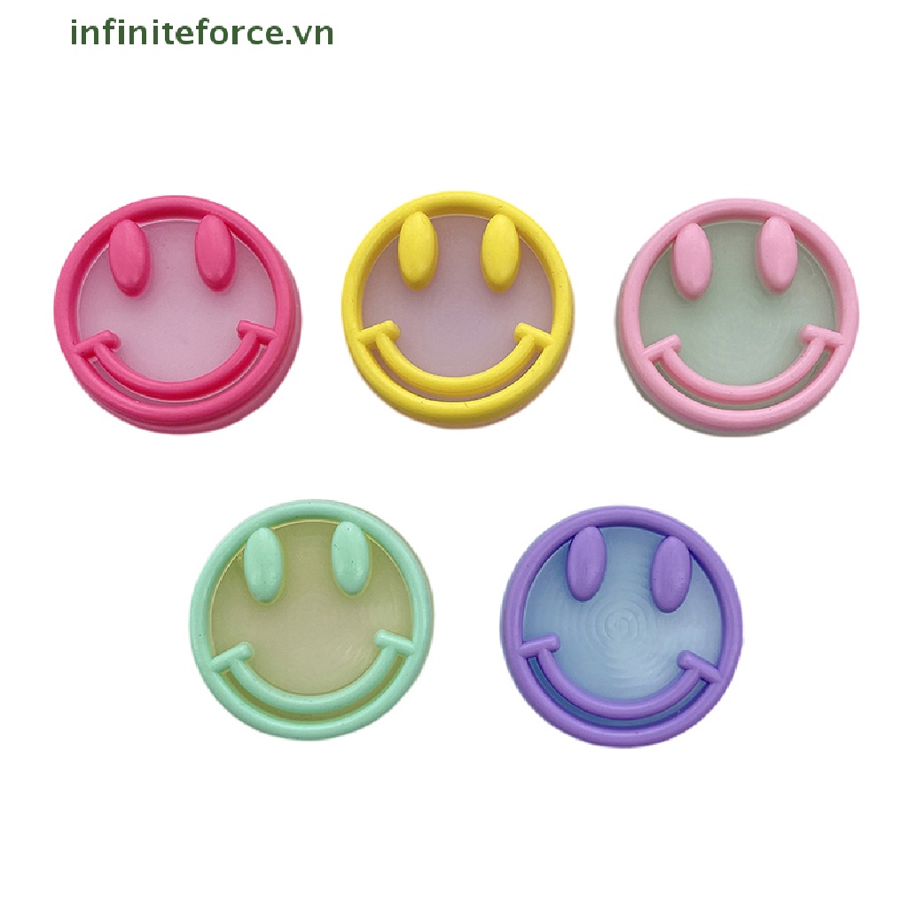 Set 5 Miếng Dán PVC Mini Hình Mặt Cười Dạ Quang Trang Trí Bảng Điều Khiển / Xe Hơi / Nhà Cửa / Sân Vườn Diy