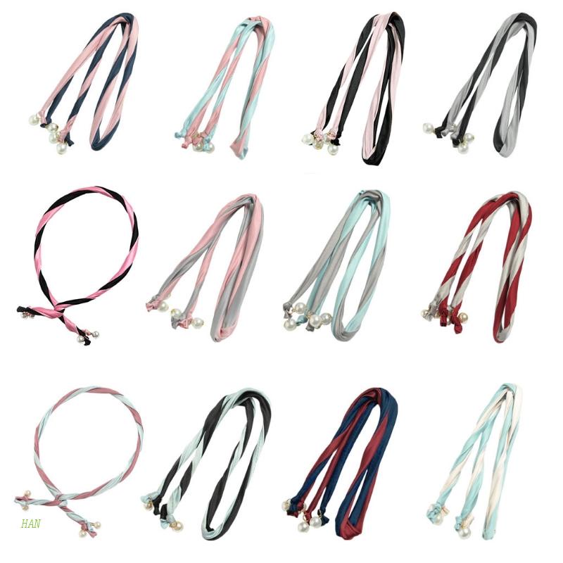 Băng Đô Tai Thỏ Mềm Mại Đính Ngọc Trai Dành Cho Nữ