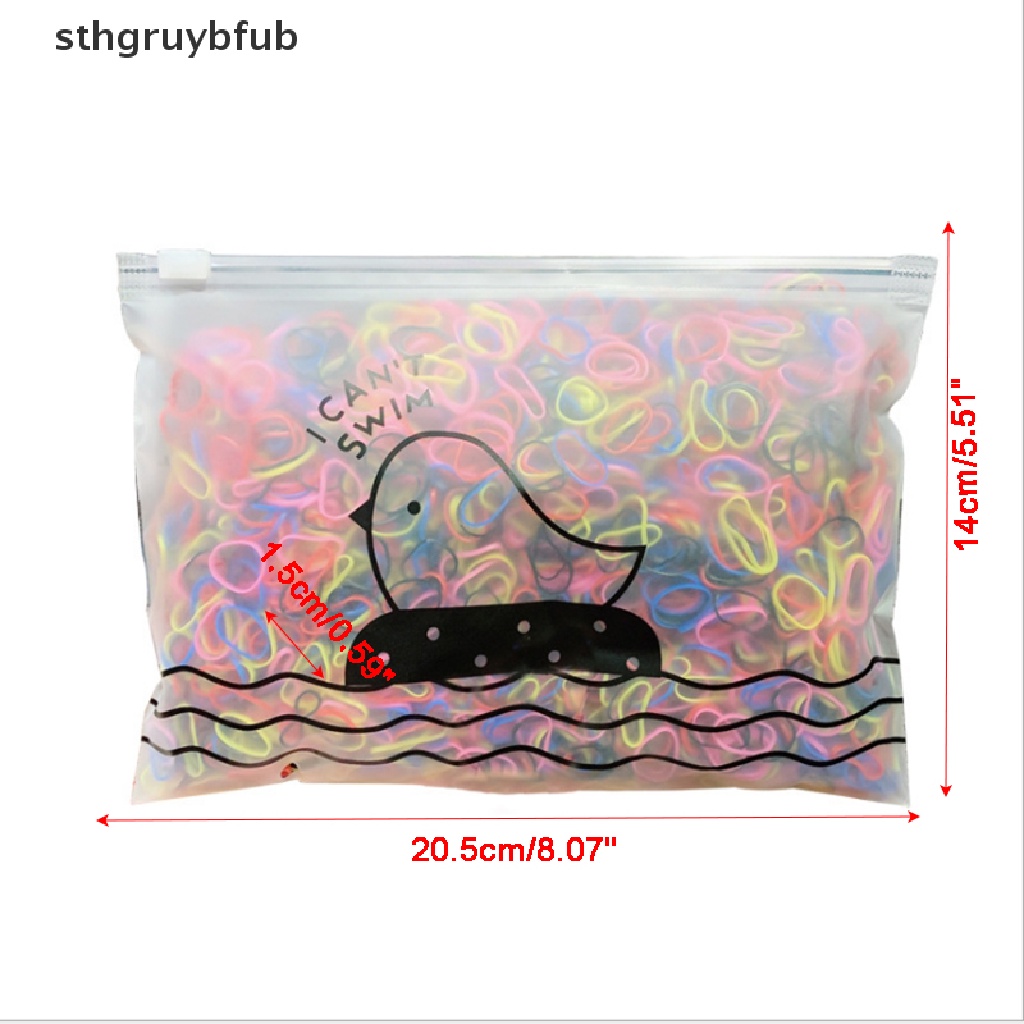 Set 1000 Dây Buộc Tóc Co Giãn Nhiều Màu Sắc Cho Bé Gái