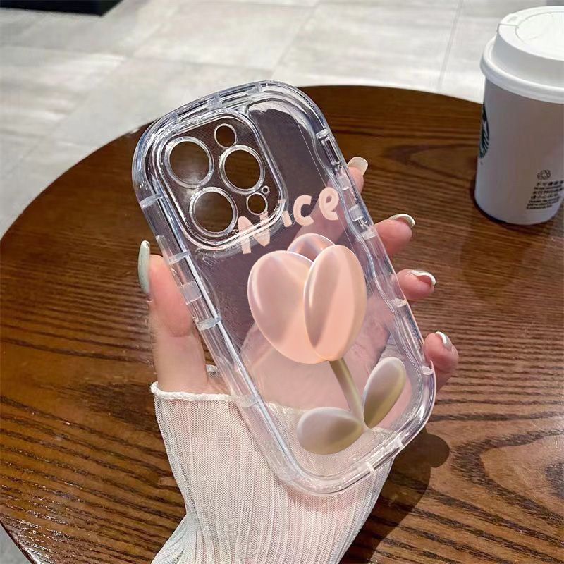 ✅Ốp Điện Thoại Mềm Trong Suốt Chống Sốc In Họa Tiết Hoa Cho Iphone 7 / 12 / promax / 138P Xr xs 1411 RF5R