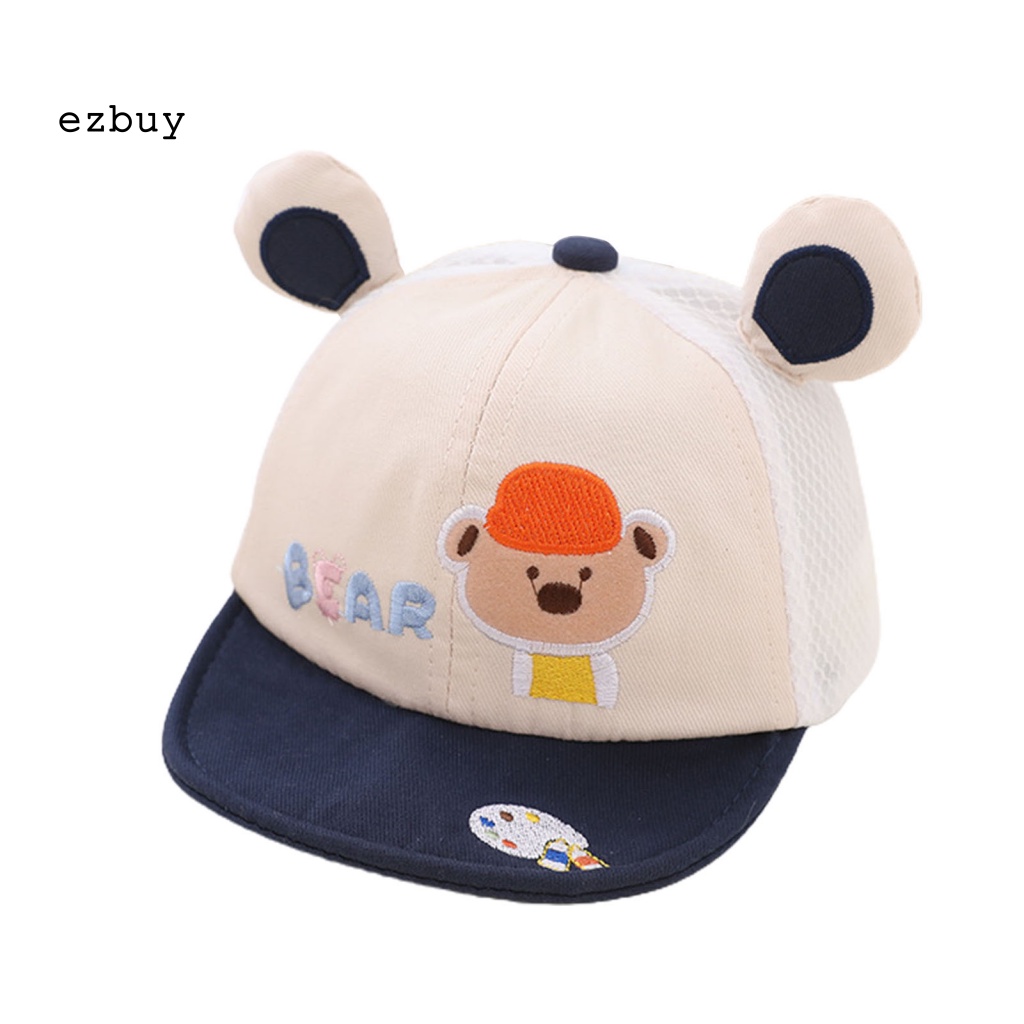 Mũ Lưỡi Trai Phối Lưới Họa Tiết Hoạt Hình In Chữ Thời Trang Mùa Hè Cho Bé