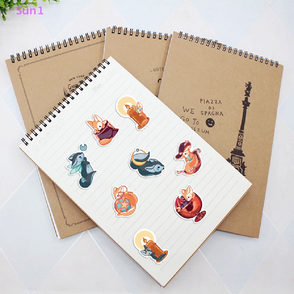 Set 50 Nhãn Dán Hoạt Hình Graffiti Trang Trí Xe Hơi / Laptop / Vali Độc Đáo