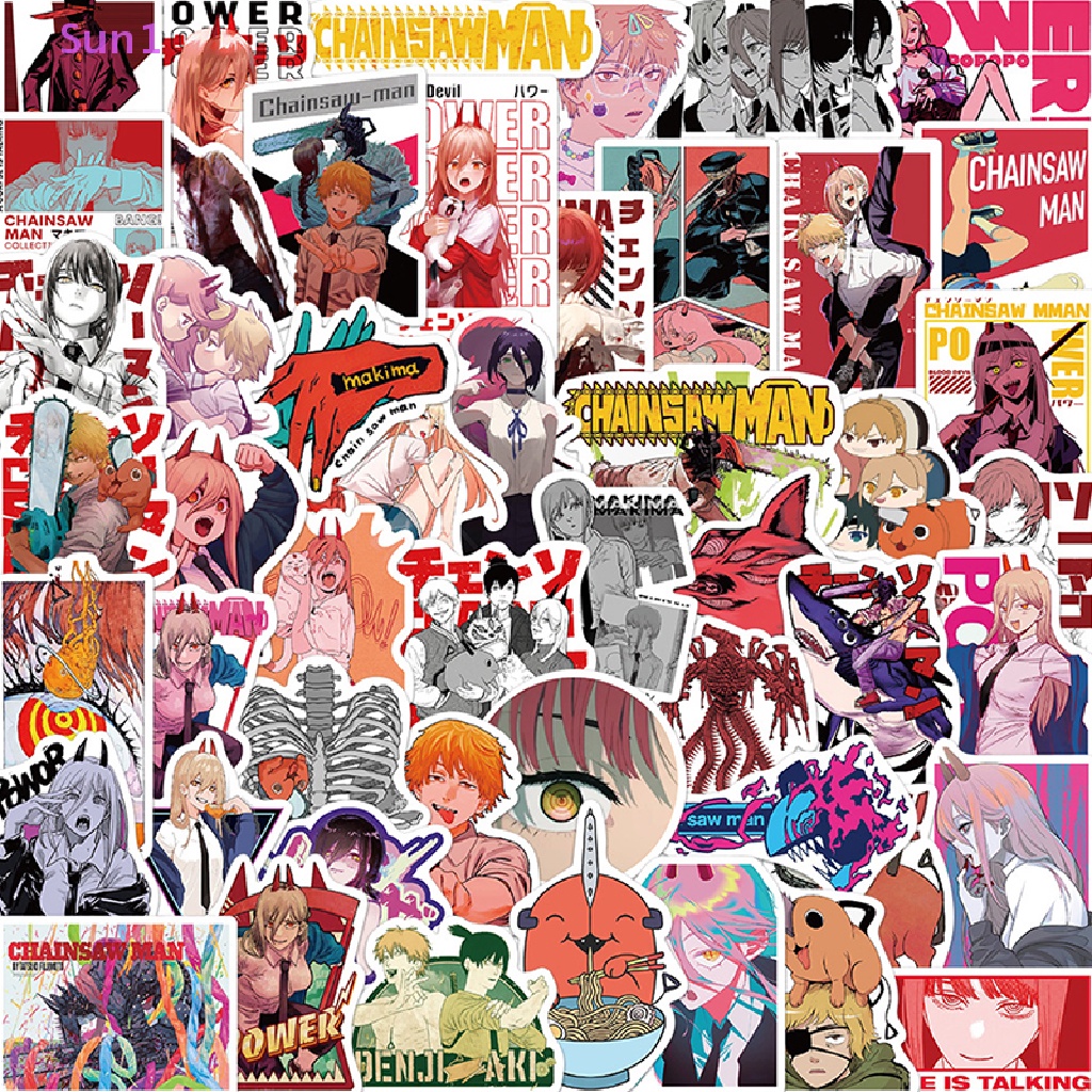 Set 50 Miếng Dán Hoạt Hình Trang Trí Laptop / Điện Thoại / Ván Trượt