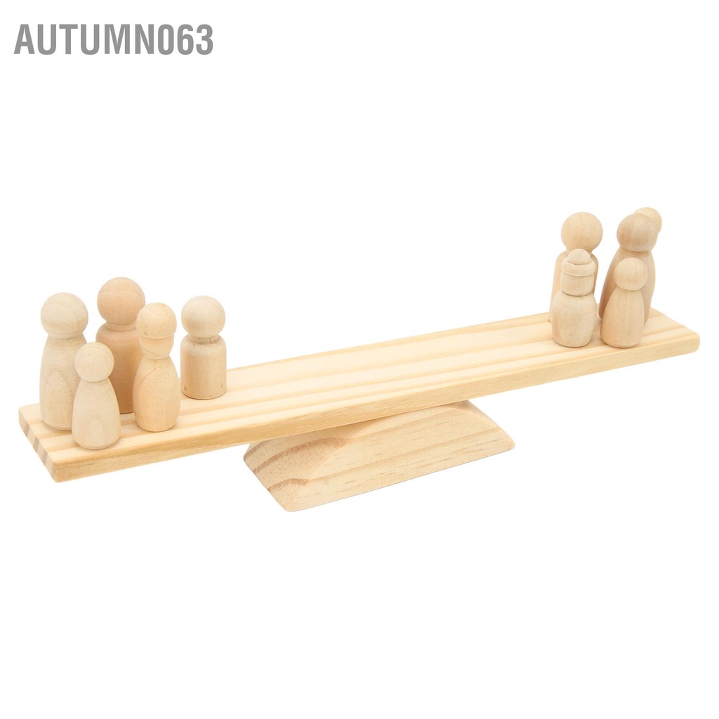 Autumn063 Đồ Chơi Đếm Cân Bằng Gỗ Tự Làm Cho Búp Bê Chưa Hoàn Thành Với Sắc Tố 8 Màu Trẻ Em