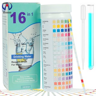 16-in-1 Bộ kiểm tra nước cho nước uống Que thử nước chính xác Que thử chất lượng nước pH Test Strips