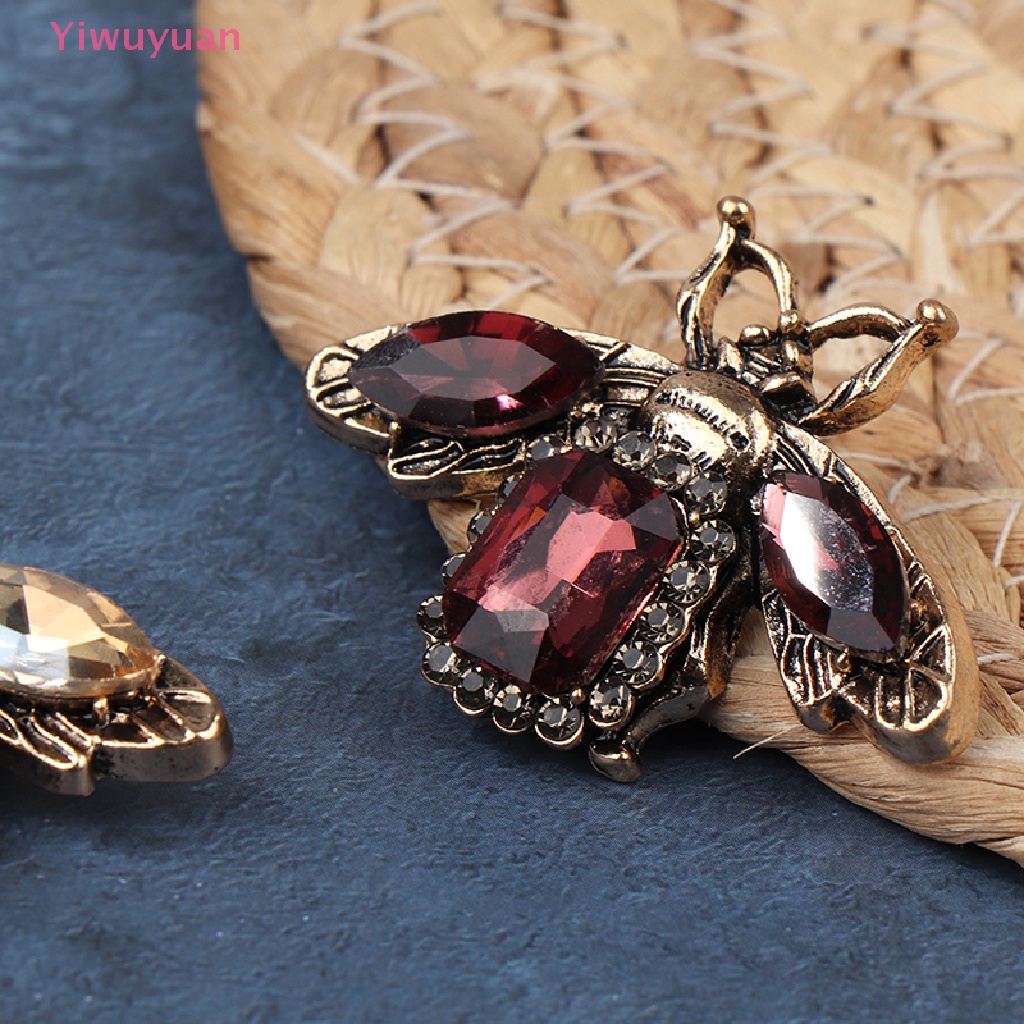 Ghim Cài Áo Hình Chú Ong Đính Đá Pha Lê Phong Cách Vintage Mới