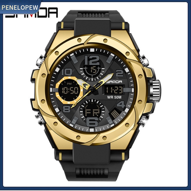 Đồng Hồ Thể Thao SANDA Chống Sốc Chống Thấm Nước 50m Dạ Quang Sang Trọng Dành Cho Nam