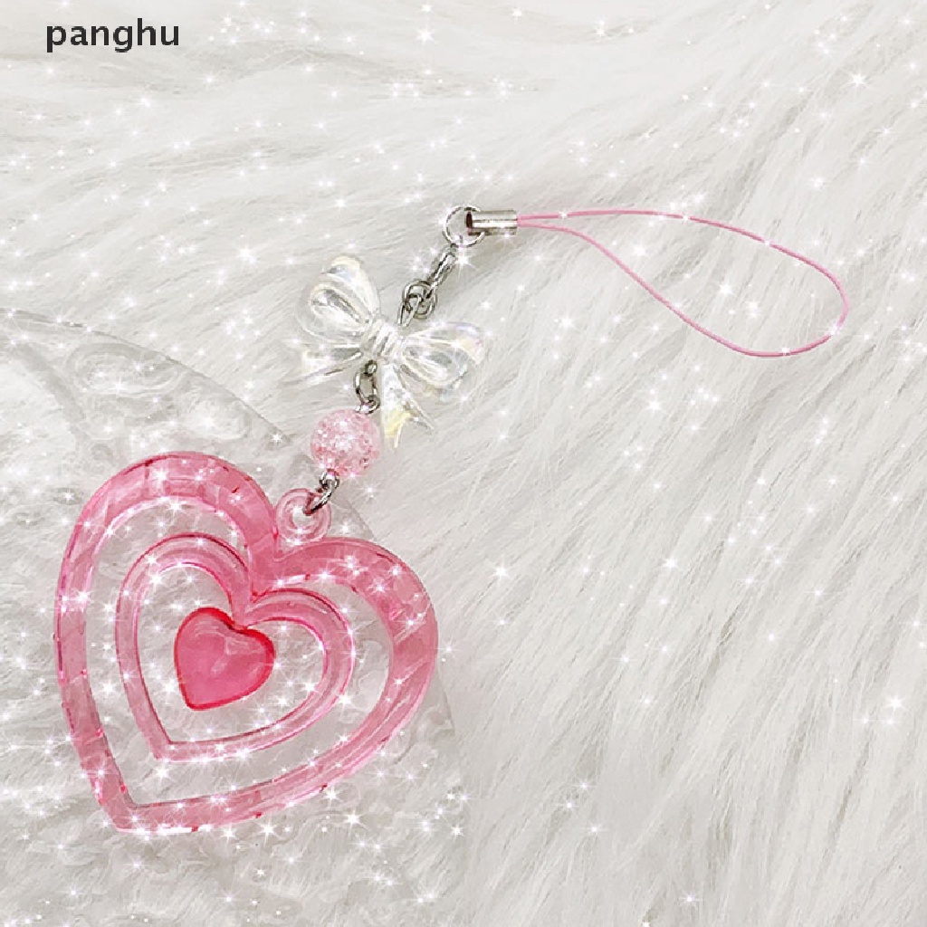 Móc Khóa Điện Thoại / Chìa Khóa / Túi Xách Hình Chữ Ch Màu Hồng Y2K Làm Thủ Công DIY