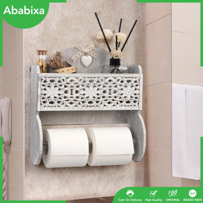 Giá Gỗ Treo Khăn Giấy Cuộn 30x12x31.5cm Tiết Kiệm Không Gian Tiện Dụng