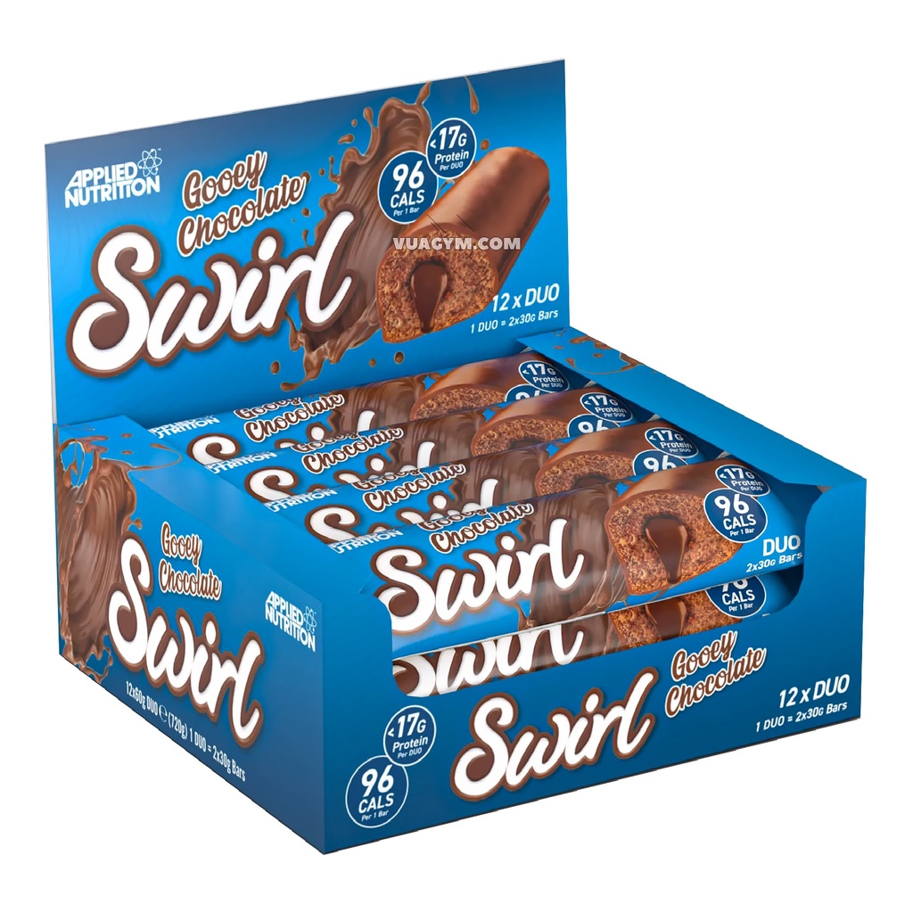 Thanh snack Applied Nutrition - Swirl Duo Bar - Hỗ trợ năng lượng và giảm cảm giác đói - Chính Hãng