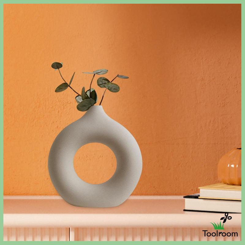 Bình Hoa Sứ Hình Tròn Thiết Kế Tối Giản Hiện Đại Trang Trí Nhà Bếp