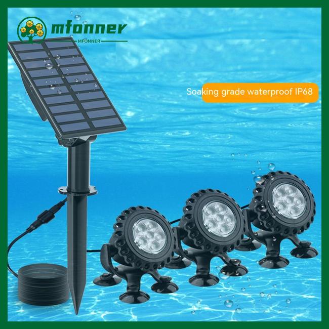 Đèn Dưới Nước Nhiều Màu Sắc Mfonner 5.5v / 3w Sử Dụng Năng Lượng Mặt Trời 2000mah