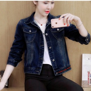 Áo khoác jeans nữ phối nút by1060