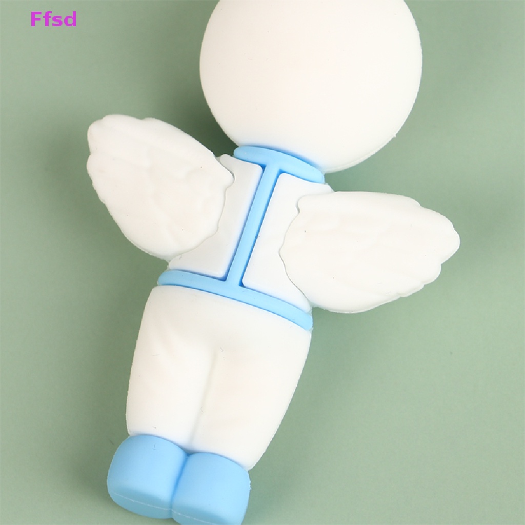 {Ffsd} 1 Móc Khóa Mini Hình Thiên Thần Màu Trắng Dễ Thương Trang Sức / Túi Xách / Móc Khóa Bán Chạy