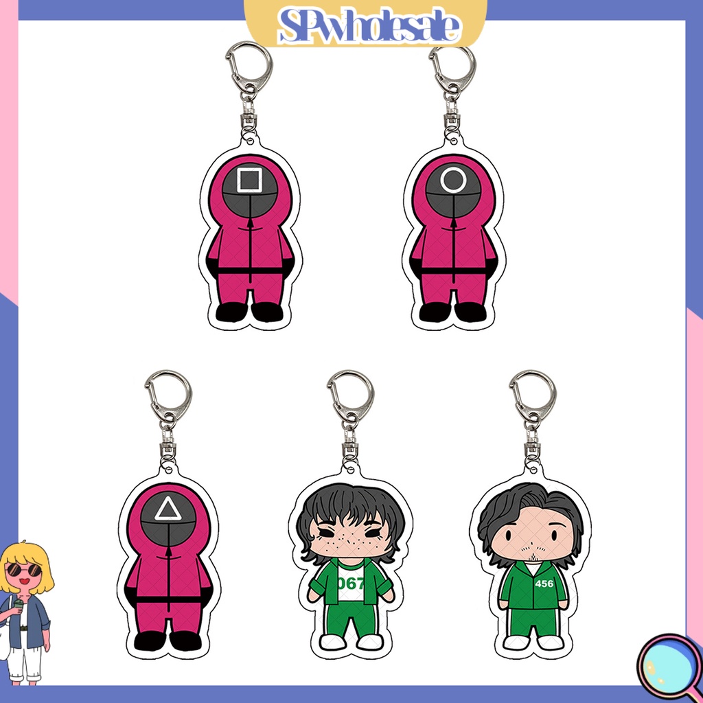 <SPwholesale> Móc Chìa Khóa Hình Mực Chơi Game Bằng Acrylic Đa Năng