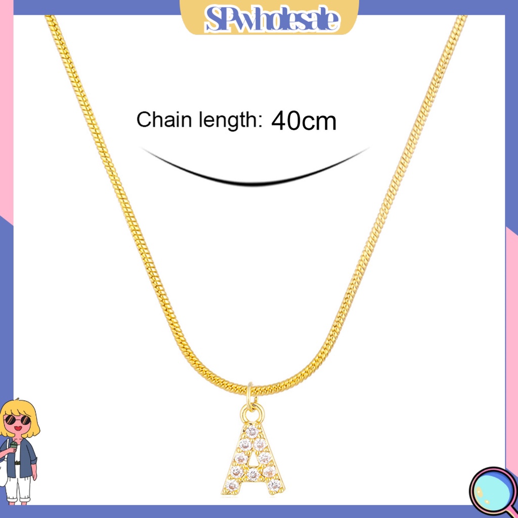 <SPwholesale> Vòng cổ Mặt Chữ SPwholesale Đính Đá Phong Cách Hip Hop