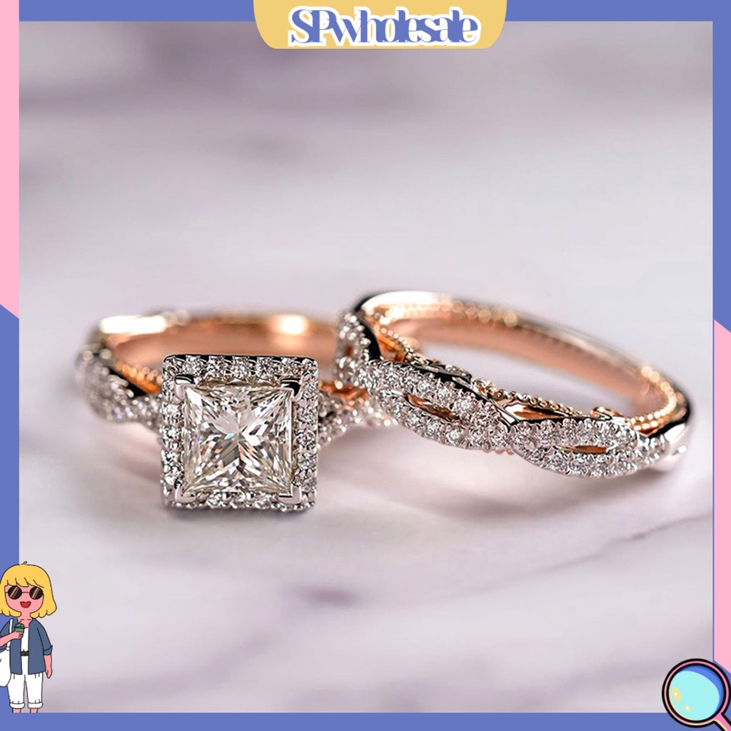 <SPwholesale> Bộ 3 Nhẫn Đính Đá Sang Trọng Cho Nữ