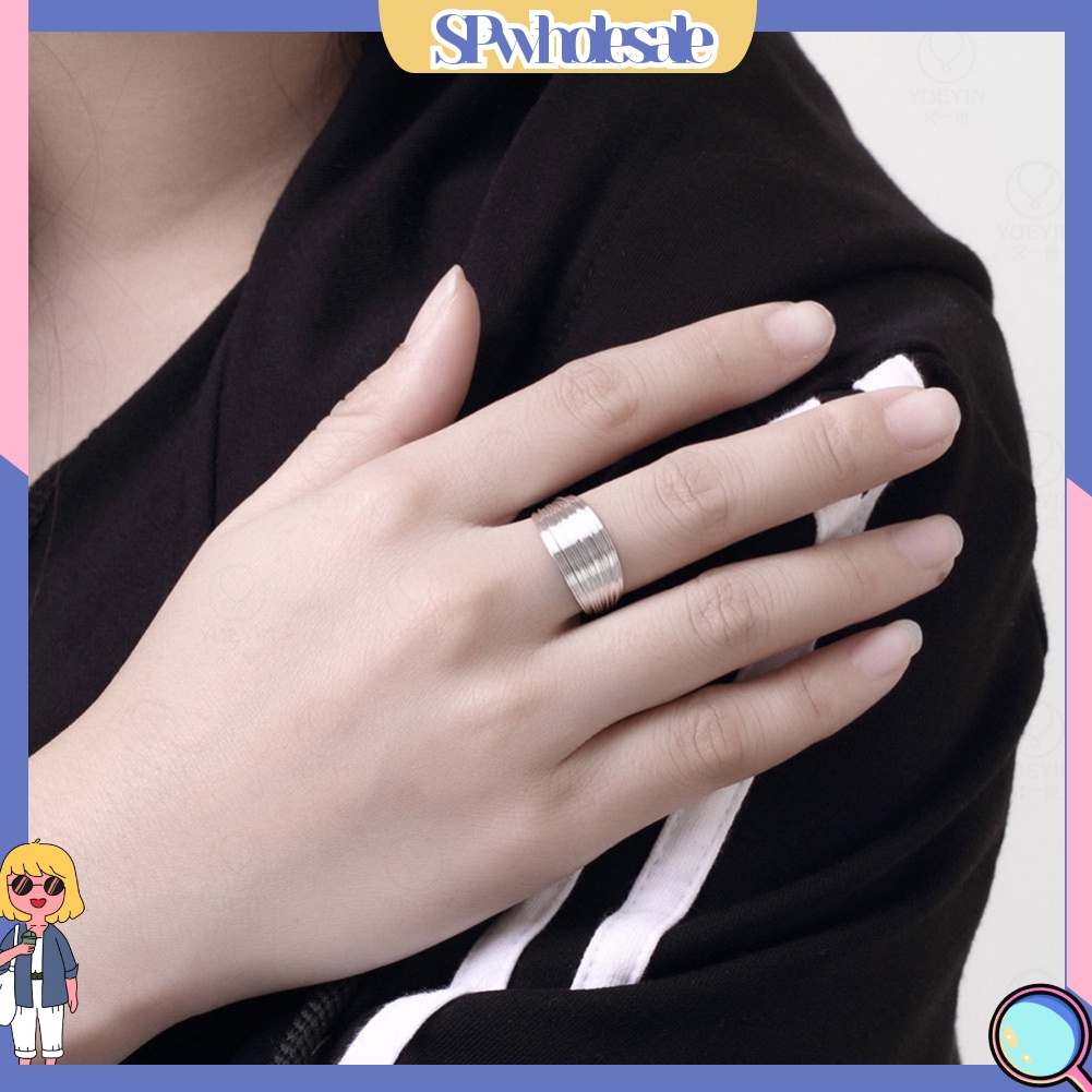 <SPwholesale> Nhẫn Hở Mạ Bạc Nhiều Lớp Thời Trang Cho Nữ