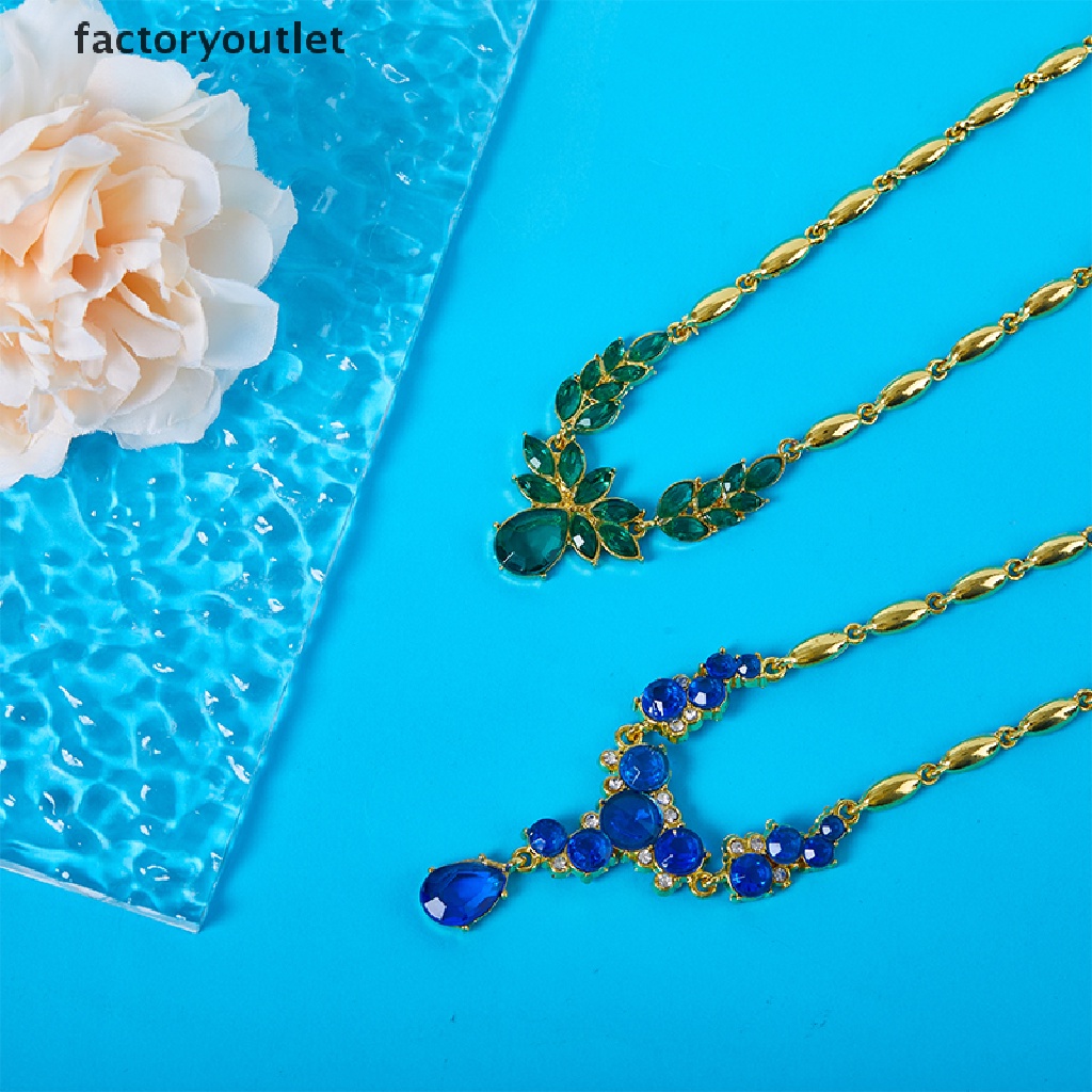 Bộ Vòng cổ + Bông Tai Bằng Hợp Kim Acrylic Hình Hoa Đính Pha Lê Cho Nữ