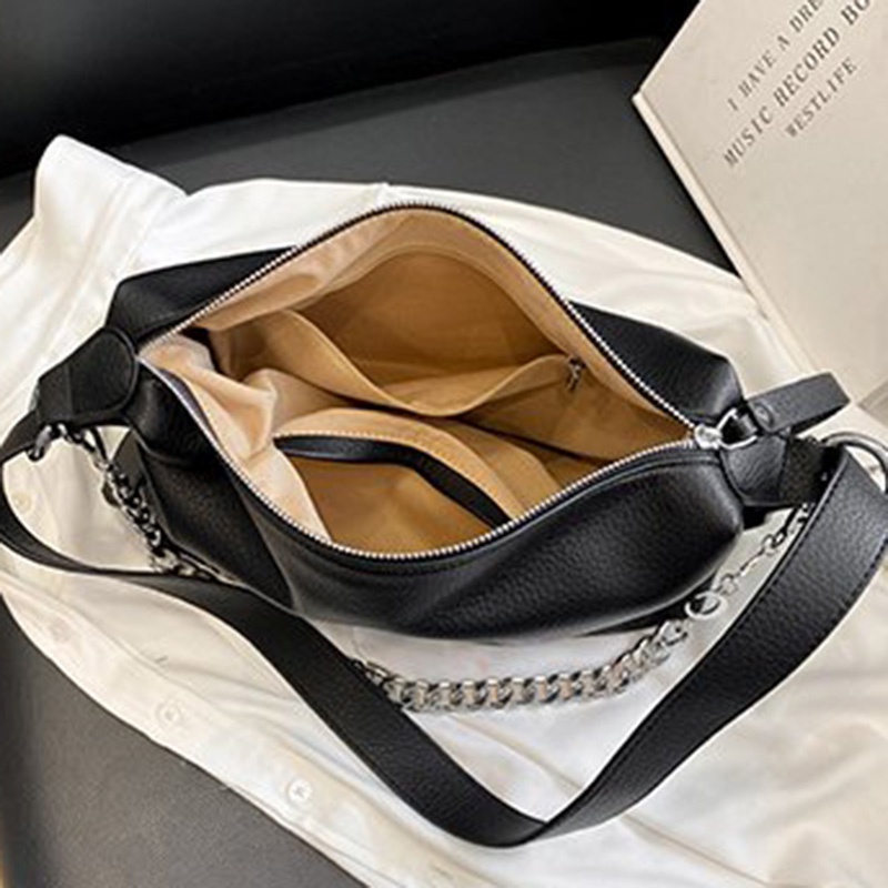 Túi Xách Cỡ Lớn Phối Dây Xích Đeo Vai Kiểu retro Hàn Quốc Thời Trang Cho Nữ