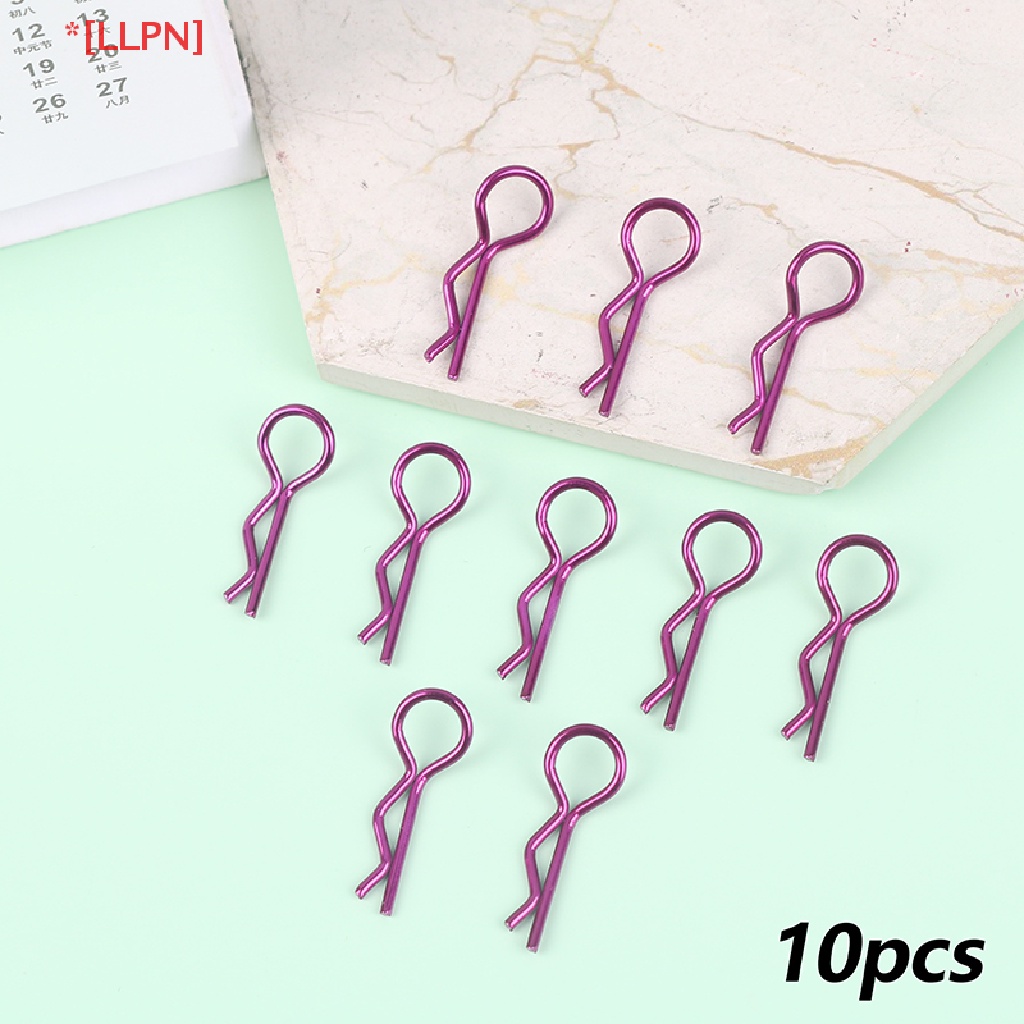 Set 10 Kẹp Chữ R Bằng Kim Loại Cho Xe Hơi Điều Khiển Từ Xa SCX10 Wraith TRX4 TRX6 HSP