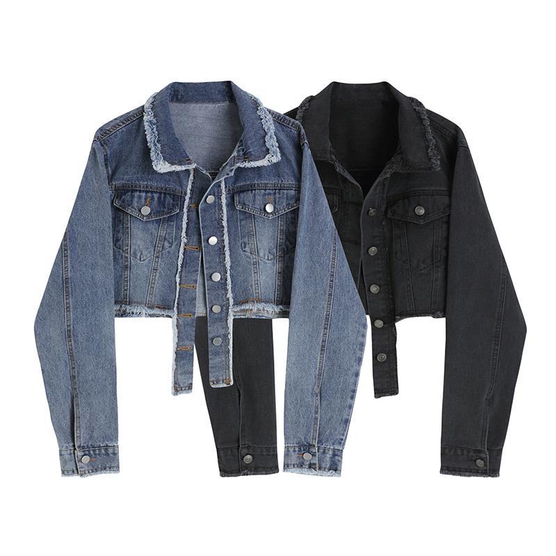 Áo Khoác Denim Ngắn Phong Cách Retro Thời Trang Dành Cho Nữ