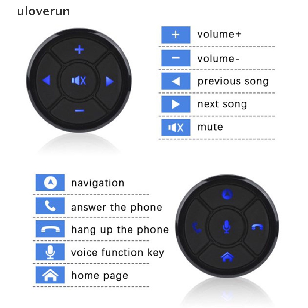 Bộ Điều Khiển Từ Xa 10 Nút Bấm Chuyên Dụng Cho Vô Lăng Xe Hơi