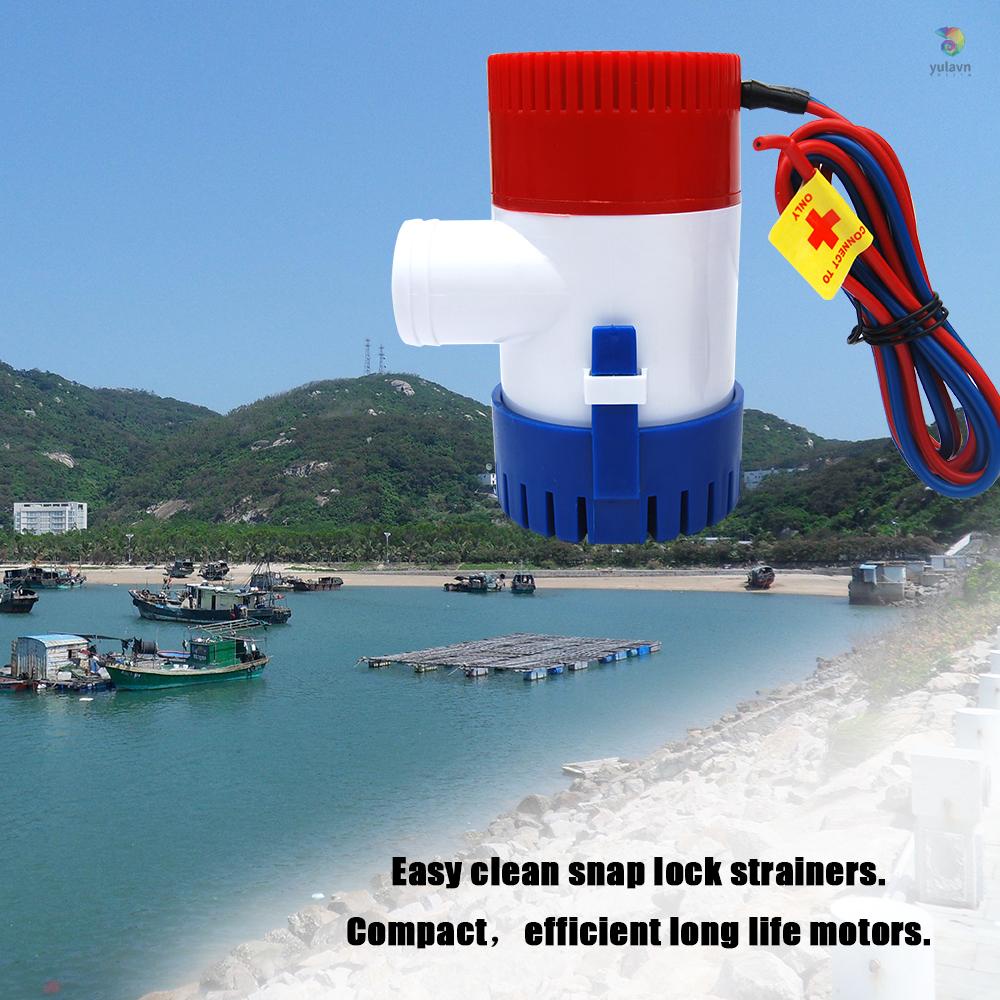 Máy Bơm Nước Bilge 1100Gph DC 12V Cho Động Cơ Thuyền