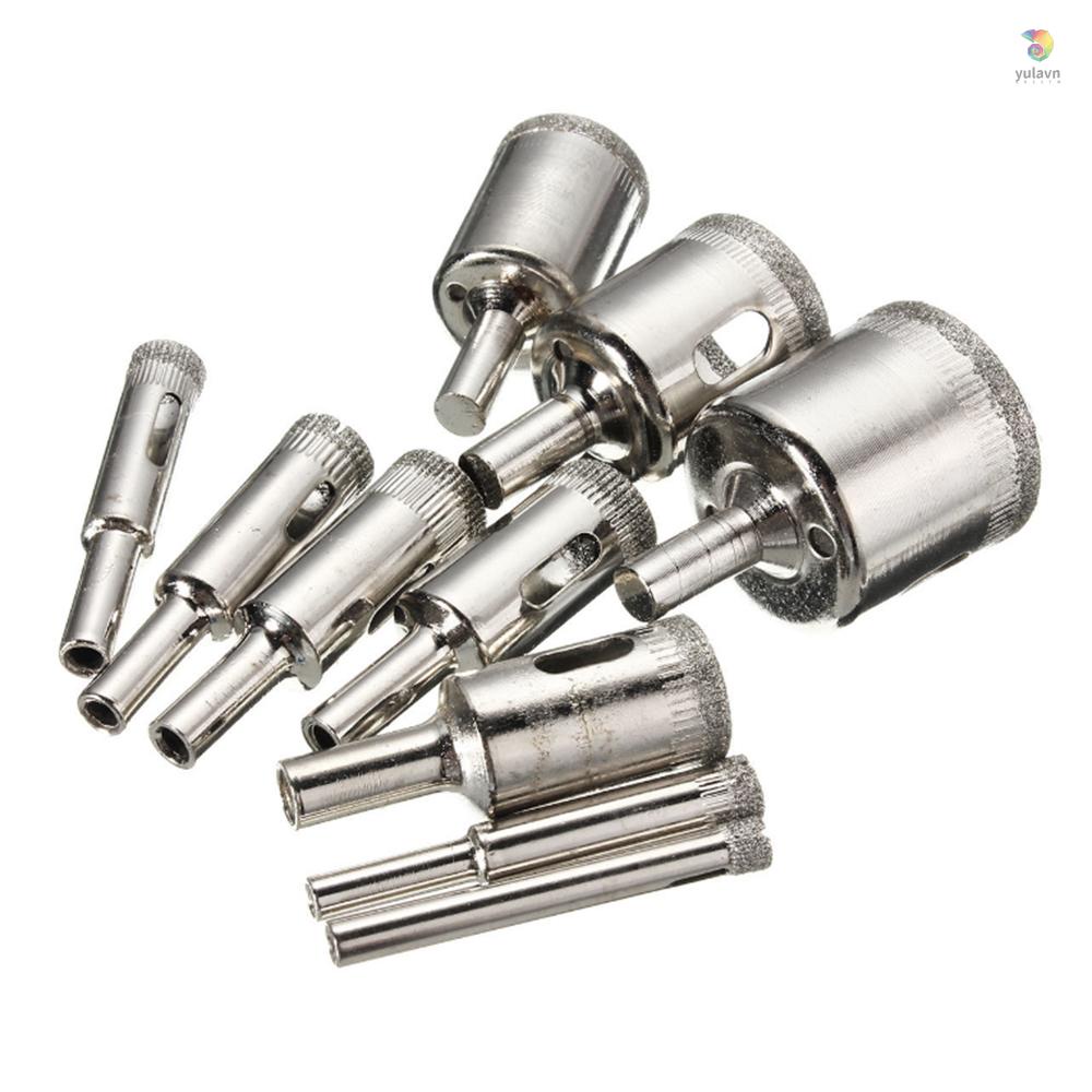 Bộ 15 Mũi Khoan Lỗ 6-50mm Chuyên Dụng Cho Vật Liệu Kính / Gốm Sứ