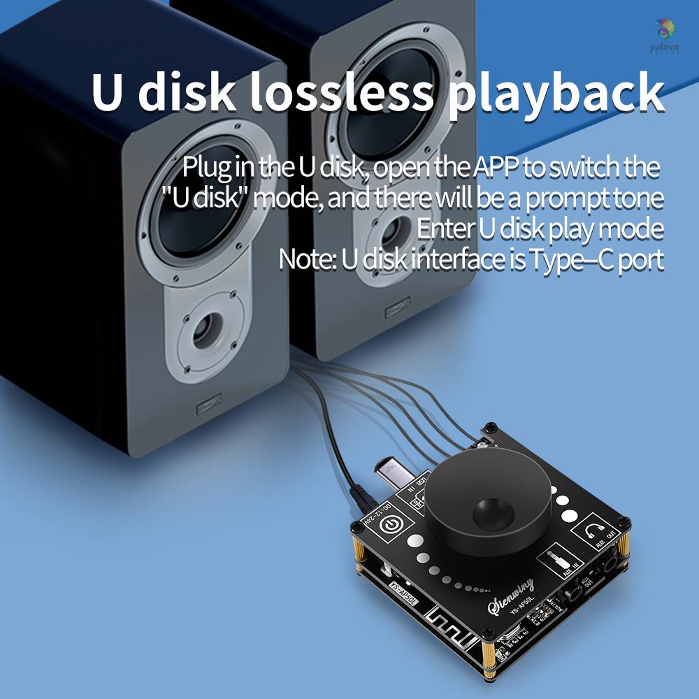 Bảng Mạch Khuếch Đại Âm Thanh BT 5.1 2 Kênh Điều Chỉnh Âm Lượng Cao Và Thấp Hỗ Trợ Ứng Dụng AUX 3.5mm