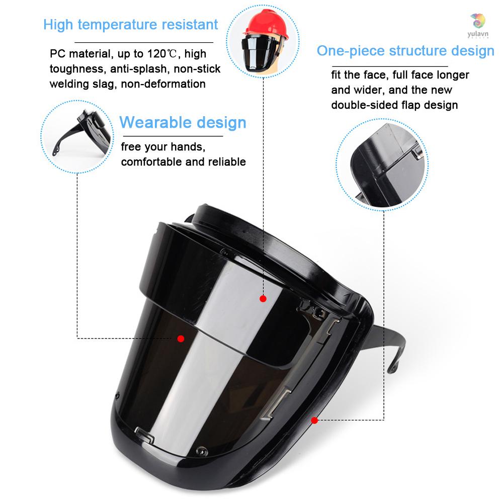 Máy Hàn PC 1800 Mặt yula yula 1800° Mặt Nạ Hàn Lớn 1200 Có Thể Mặc Được 1200 Cái°C Dụng Cụ Cắt Hàn Chịu Nhiệt Độ Cao Cho Arc Hàn Quốc