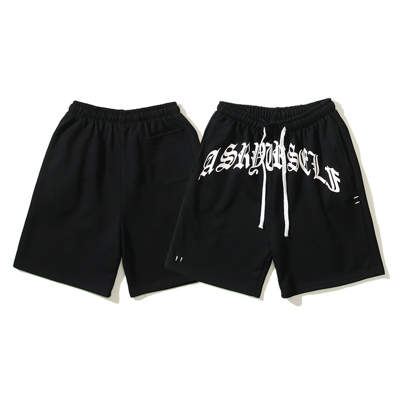 Quần Short Thể Thao Dáng Rộng In Chữ Sanskrit Kiểu Đường Phố Mỹ Cá Tính Cho Nam Và Nữ