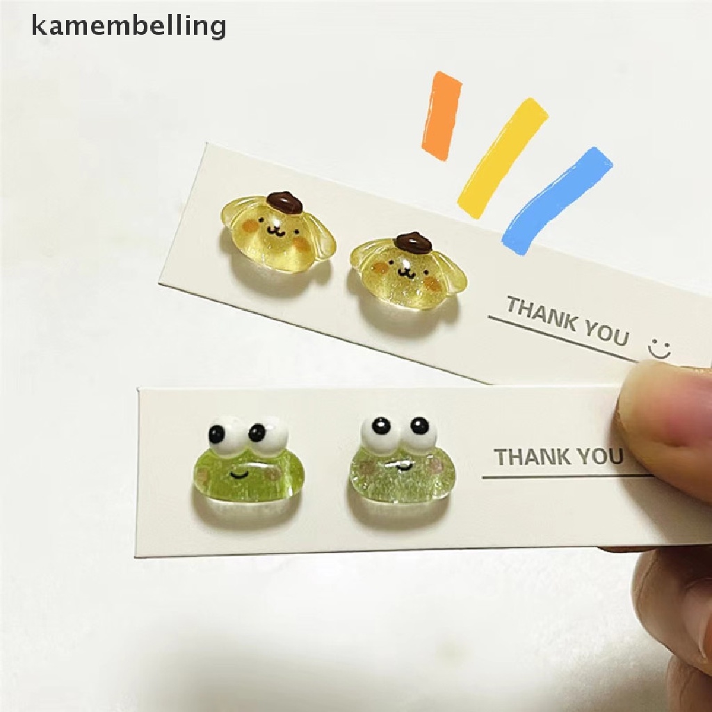 Kamembelling Sanrio Bông Tai Mini Bằng Nhựa Mềm Đáng Yêu Phong Cách Harajuku Cho Nữ EN