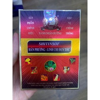 Dầu Gội Thảo Dược Đen Tóc SHITINSOF – HÁN PHƯƠNG LINH CHI ĐEN TÓC {HỘP 3 GÓI} .