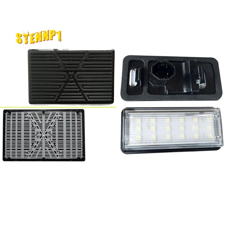 2 Miếng Dán Biển Số Xe Hơi Ánh Sáng Nhẹ &amp; 1 Bộ Thảm Lót Sàn Xe Hơi Kích Thước 25X16cm