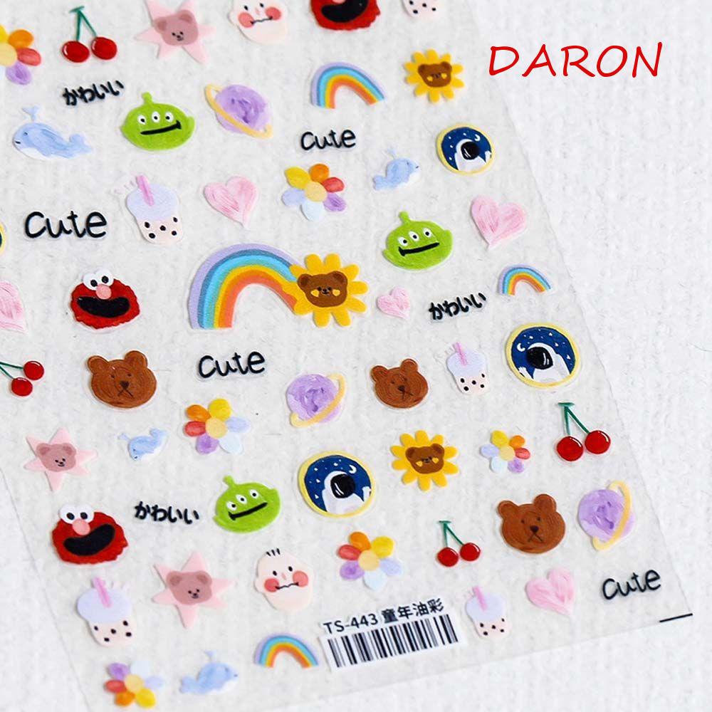 Miếng Dán Trang Trí Móng Tay Họa Tiết Hoạt Hình Dễ Thương