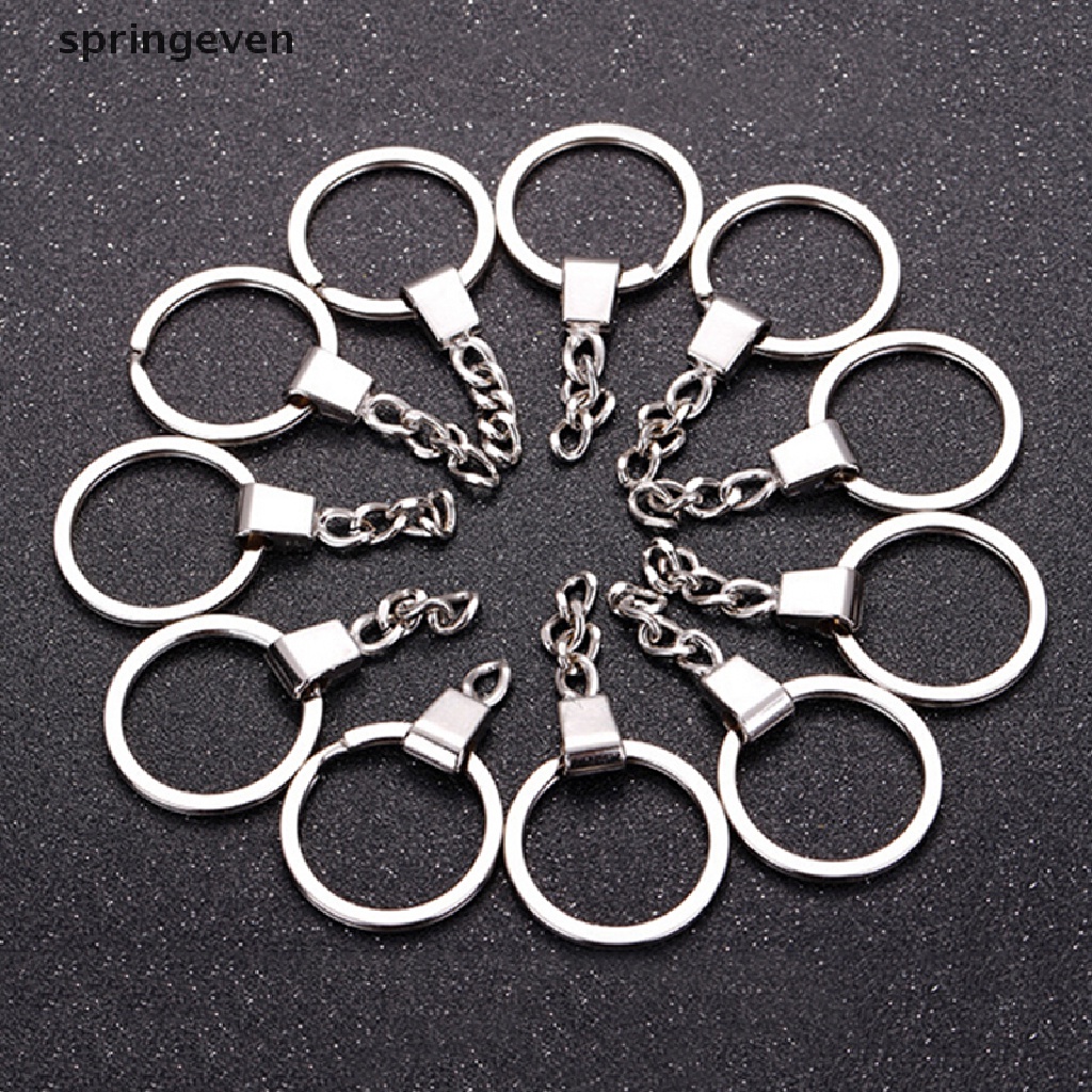 Set 10 Vòng Bạc Bóng 30mm Dùng Làm Móc Khóa DIY