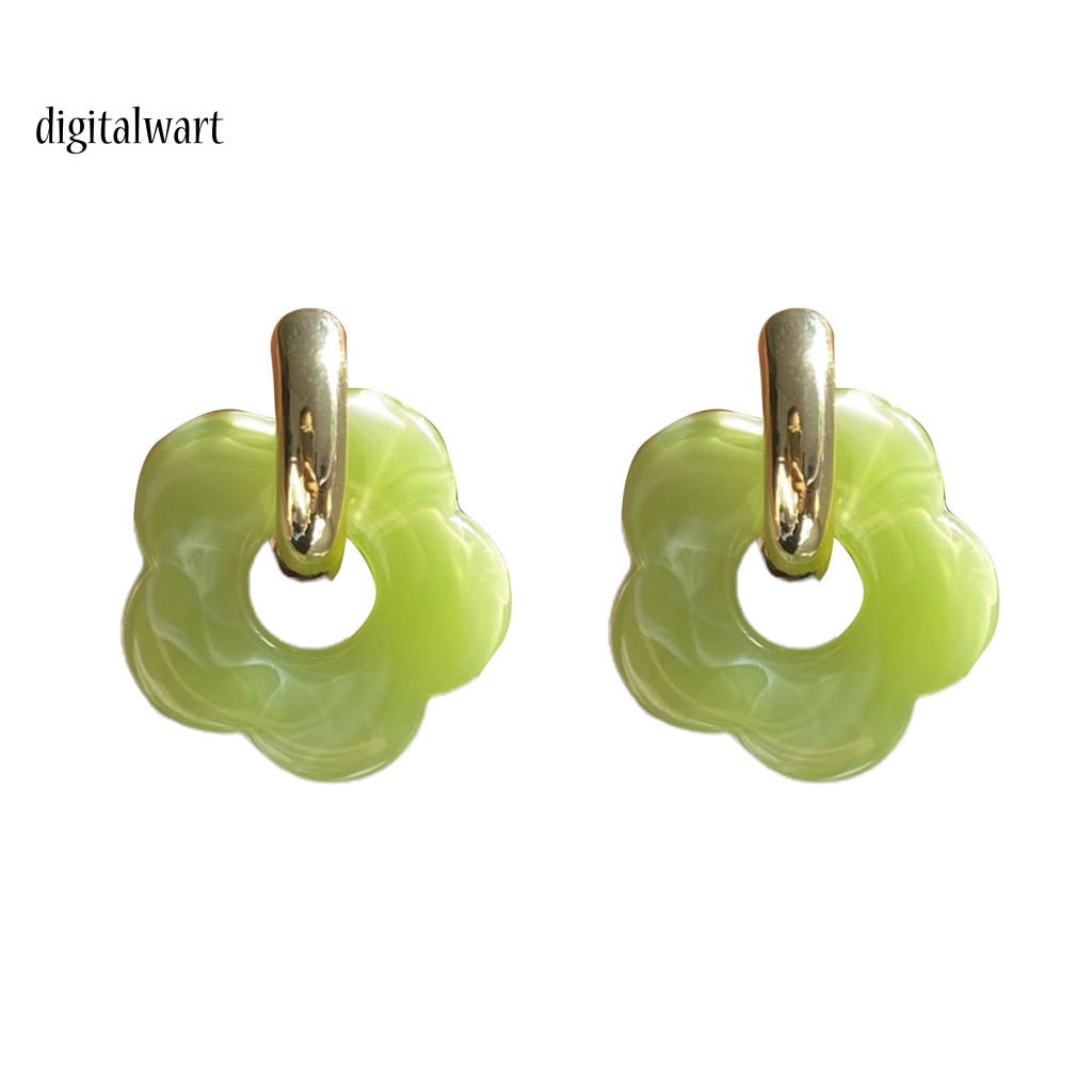 Kỹ Thuật Số| 1 Đôi Bông Tai Hình Hoa Bằng Nhựa Resin Tinh Tế Dành Cho Nữ