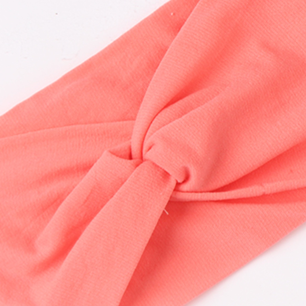 Băng Đô Thắt Nút Chéo Bằng nylon Màu Trơn 28 Màu Sắc Tùy Chọn Dành Cho Bé Gái