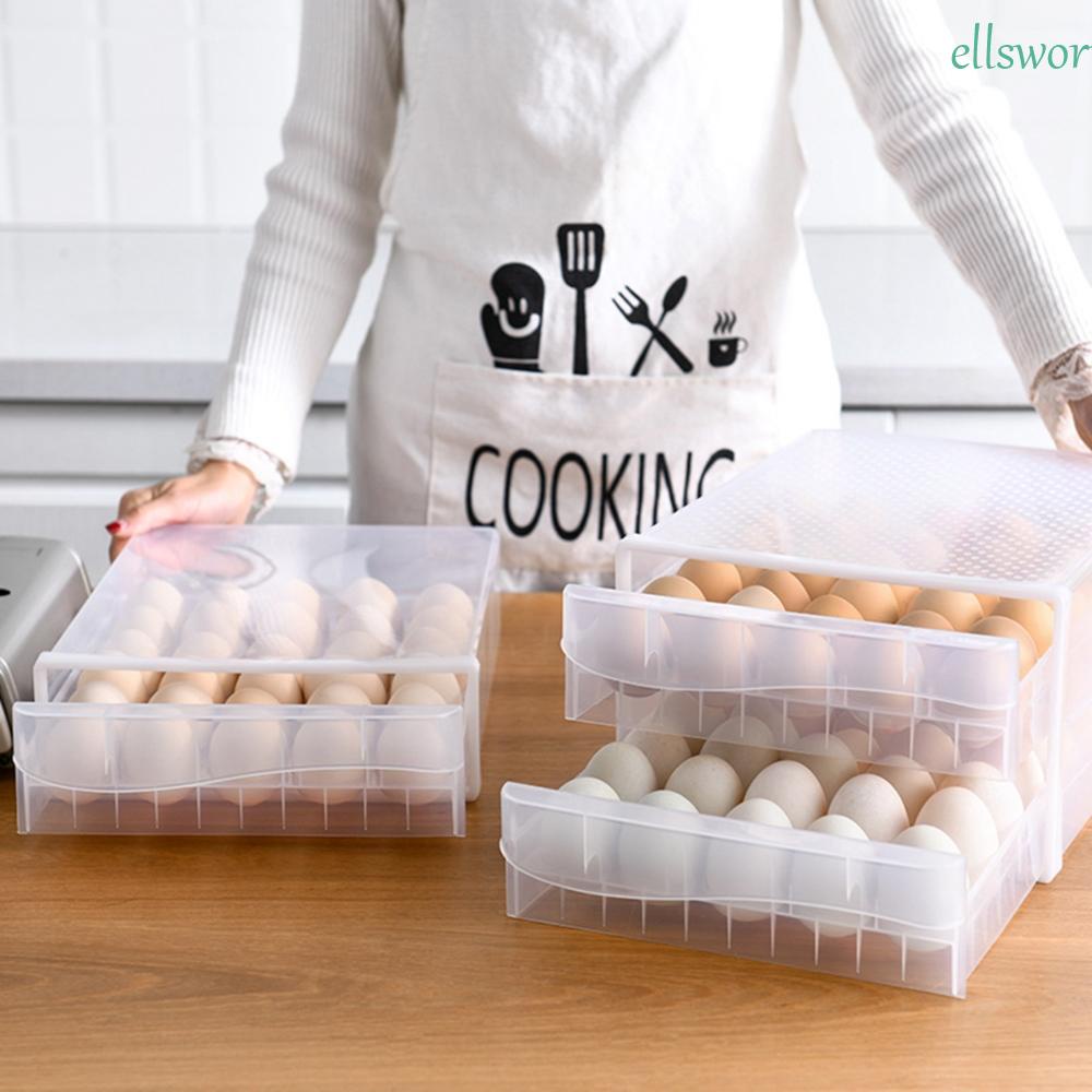 Hộp Đựng Trứng Trong Suốt Có Ngăn Kéo Giá Đỡ